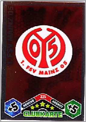 Fussball 2010 / 11 Topps Match Attax - No 335 - Logo Mainz