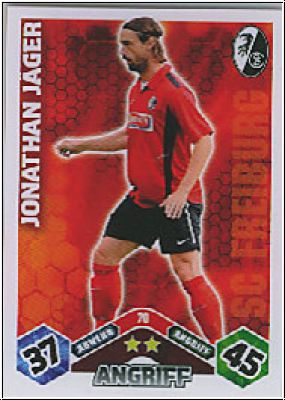 Soccer 2010/11 Topps Match Attax - No 70 - Jonathan Jäger