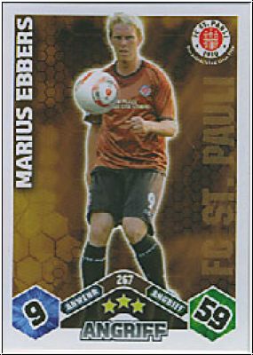 Fussball 2010 / 11 Topps Match Attax - No 267 - Marius Ebbers