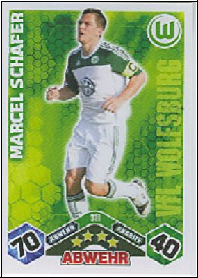 Fussball 2010 / 11 Topps Match Attax - No 311 - Marcel Schäfer