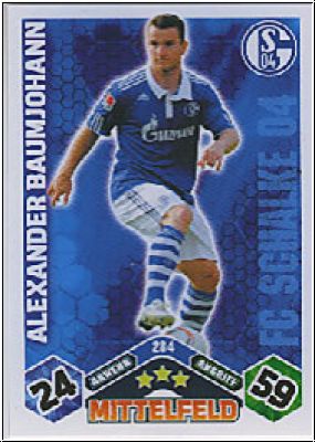 Fussball 2010 / 11 Topps Match Attax - No 284 - A. Baumjohann