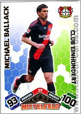 Fussball 2010 / 11 Topps Match Attax - No 371 - Michael Ballack