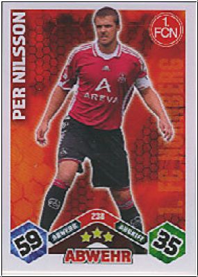 Fussball 2010 / 11 Topps Match Attax - No 238 - Per Nilsson