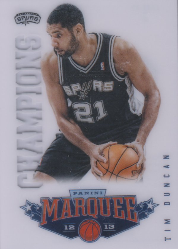 NBA 2012-13 Panini Marquee Champions - No 3 - Tim Duncan