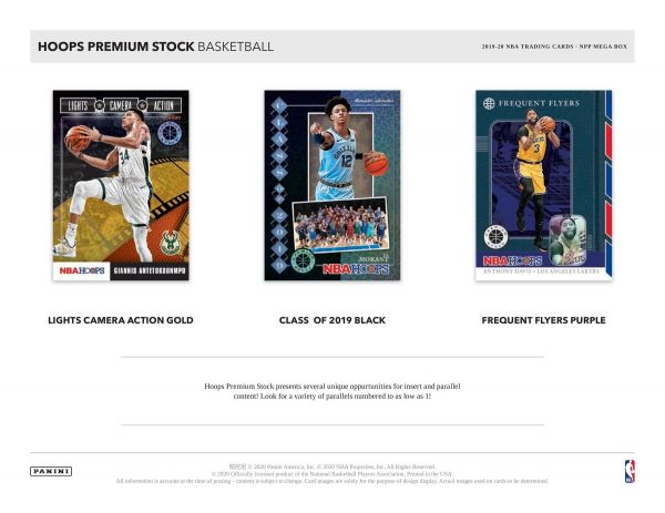 NBA 2019-20 Panini Hoops Premium Stock Mega Box Blue Prizms