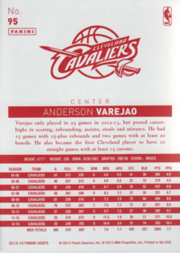 NBA 2013-14 Hoops Red Backs - No 95 - Anderson Varejao