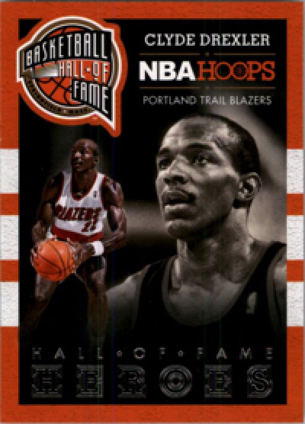 NBA 2013-14 Hoops Hall of Fame Heroes - No 4 - Clyde Drexler