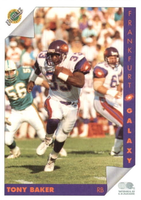 NFL 1992 Ultimate WLAF - No 42 - Tony Baker