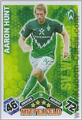 Soccer 2010/11 Topps Match Attax - No 14 - Aaron Hunt