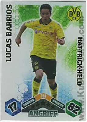 Soccer 2010/11 Topps Match Attax - No 398 - Lucas Barrios