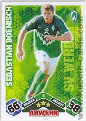 Soccer 2010/11 Topps Match Attax - No 6 - Sebastian Boenisch