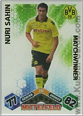 Soccer 2010/11 Topps Match Attax - No 347 - Nuri Sahin