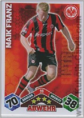 Fussball 2010 / 11 Topps Match Attax - No 39 - Maik Franz