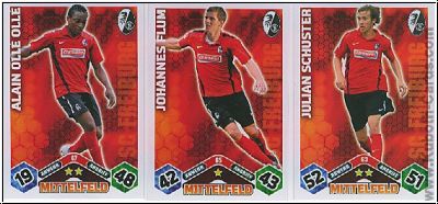 Fussball 2010-11 Topps Match Attax - SC Freiburg komplettes Set