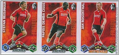 Fussball 2010-11 Topps Match Attax - SC Freiburg komplettes Set