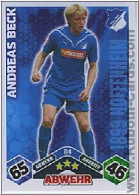 Soccer 2010/11 Topps Match Attax - No 114 - Andreas Beck