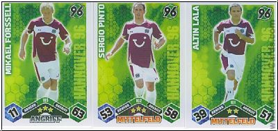 Soccer 2010-11 Topps Match Attax - Hannover 96 complete set