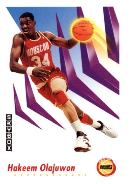 NBA 1991-92 SkyBox - No 105 - Hakeem Olajuwon