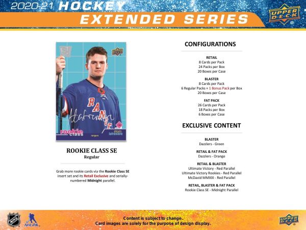 NHL 2021-22 Upper Deck Extended Series Fat Pack