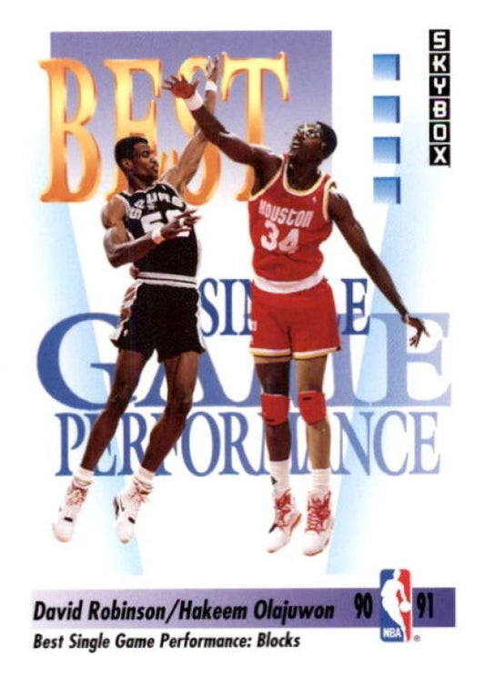 NBA 1991-92 SkyBox - No 311 - Hakeem Olajuwon / David Robinson