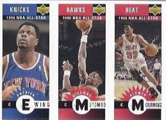 NBA 1996-97 Collector's Choice Mini-Cards - No M135 Alonzo Mourning / M91 Dikembe Mutombo / M145 Patrick Ewing