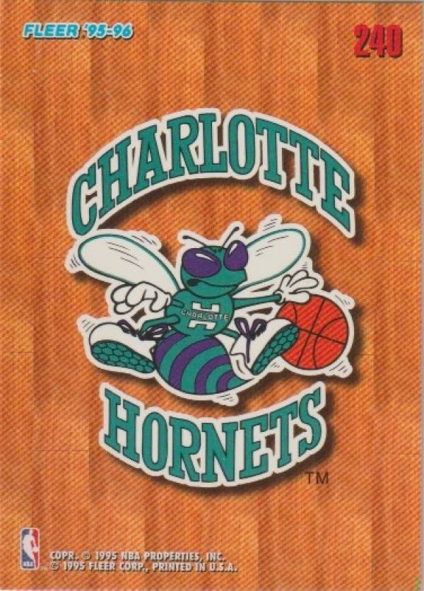 NBA 1995-96 Fleer European - No 240 - Charlotte Hornets Team Logo