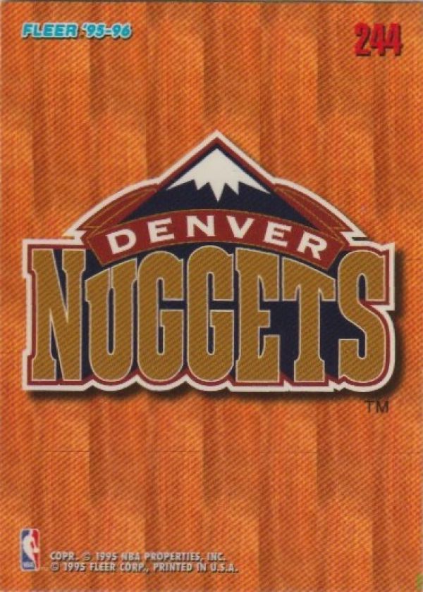 NBA 1995-96 Fleer European - No 244 - Denver Nuggets Team Logo