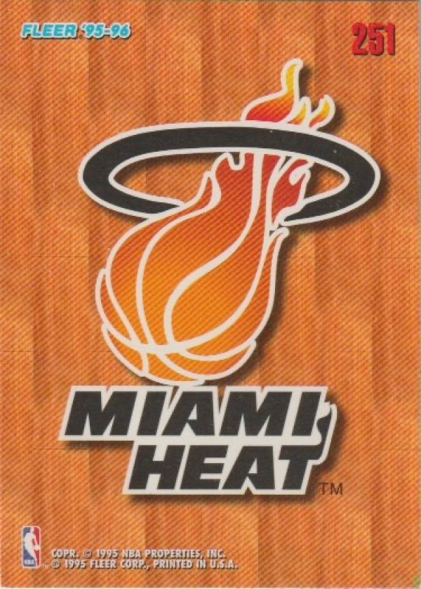 NBA 1995-96 Fleer European - No 251 - Miami Heat Team Logo