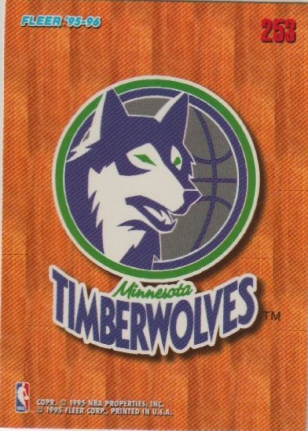 NBA 1995-96 Fleer European - No 253 - Minnesota Timberwolves Team Logo