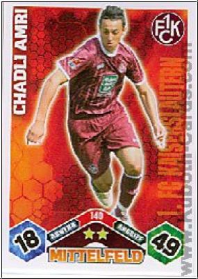 Soccer 2010/11 Topps Match Attax - No 140 - Chadli Amri