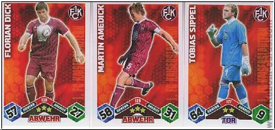 Fussball 2010-11 Topps Match Attax - 1. FC Kaiserslautern komplettes Set