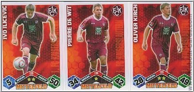 Fussball 2010-11 Topps Match Attax - 1. FC Kaiserslautern komplettes Set