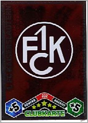 Fussball 2010 / 11 Topps Match Attax - No 332 - Logo K'lautern