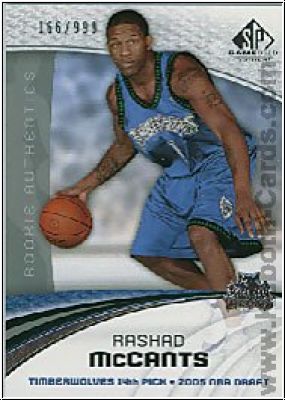 NBA 2005/06 SP Game Used - No 146 - Rashard McCants