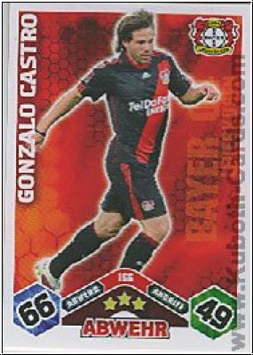 Soccer 2010/11 Topps Match Attax - No 166 - Gonzalo Castro