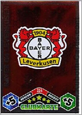 Fussball 2010 / 11 Topps Match Attax - No 334 - Logo Leverkusen