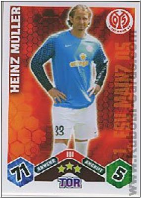 Soccer 2010/11 Topps Match Attax - No 181 - Heinz Müller