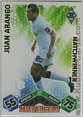 Soccer 2010/11 Topps Match Attax - No 377 - Juan Arango