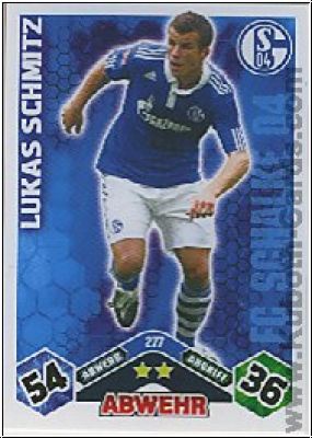 Fussball 2010 / 11 Topps Match Attax - No 277 - Lukas Schmitz