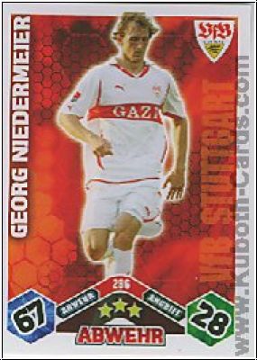 Fussball 2010 / 11 Topps Match Attax - No 296 - G. Niedermeier