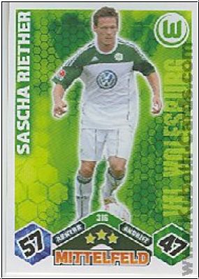 Fussball 2010 / 11 Topps Match Attax - No 316 - Sascha Riether