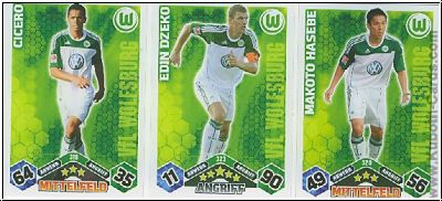 Fussball 2010-11 Topps Match Attax - VfL Wolfsburg komplettes Set