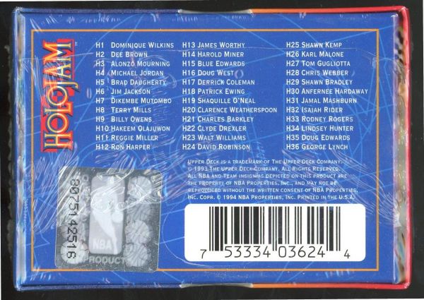 NBA 1993-94 Upper Deck Holojam Factory Set