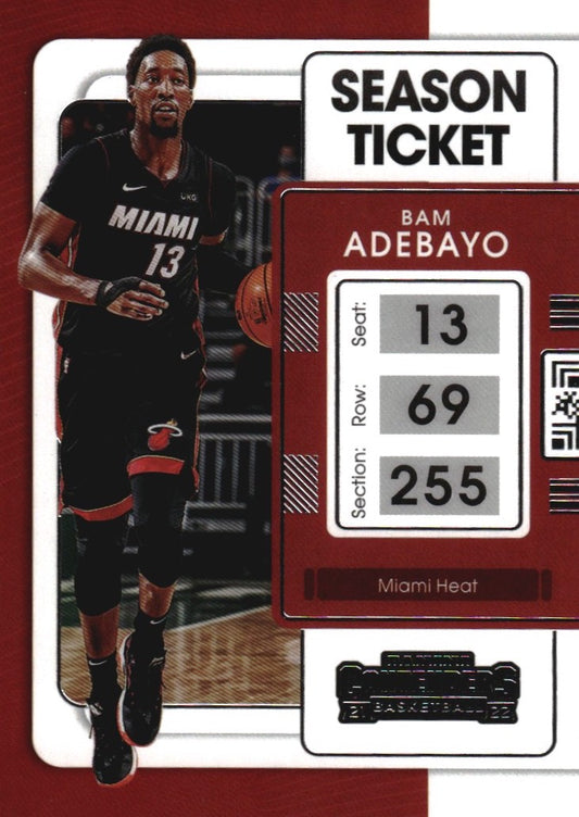 NBA 2021-22 Panini Contenders - No 43 - Bam Adebayo