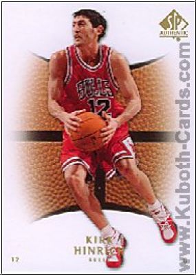 NBA 2007/08 SP Authentic - No. 75 - Kirk Hinrich