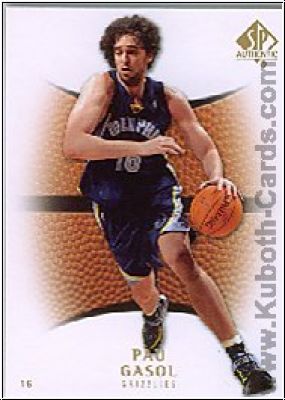 NBA 2007/08 SP Authentic - No 12 - Pau Gasol