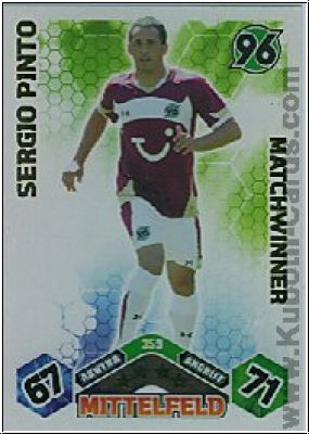 Fussball 2010 / 11 Topps Match Attax - No 359 - Sergio Pinto