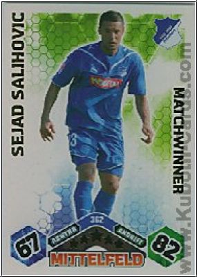 Soccer 2010/11 Topps Match Attax - No 362 - Sejad Salihovic