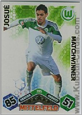 Soccer 2010/11 Topps Match Attax - No 395 - Josué