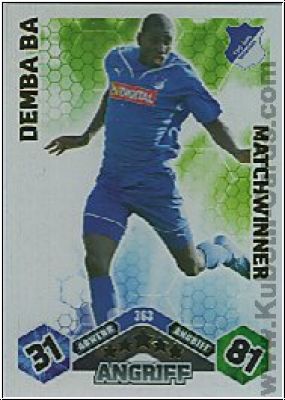 Soccer 2010/11 Topps Match Attax - No 363 - Demba Ba